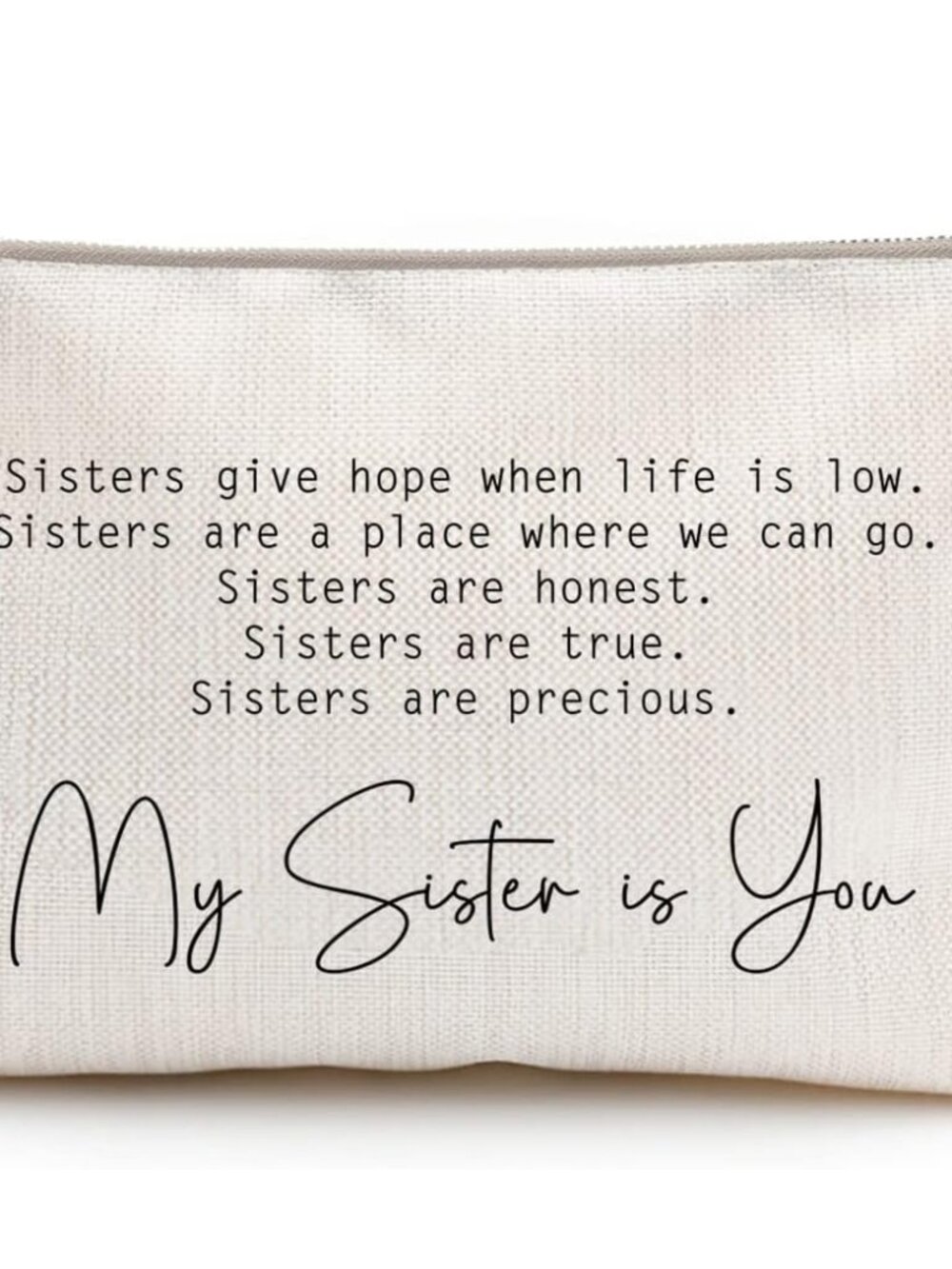 Sister Makeup Case Gift, Soul Sister Cosmetic Bag, Sister Birthday Gift, Sister